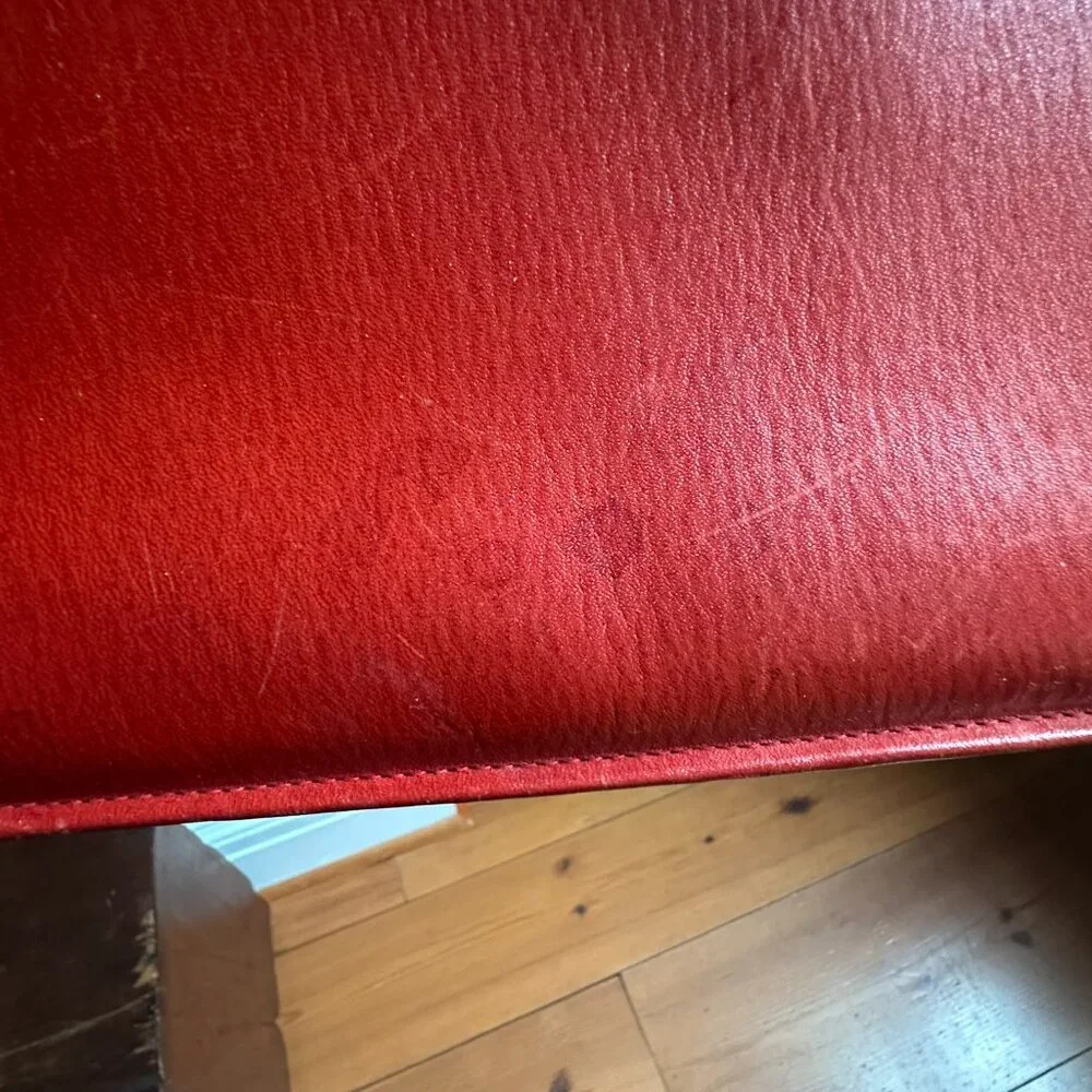 👜 Vintage Mark Cross Red Leather Briefcase / Laptop Bag